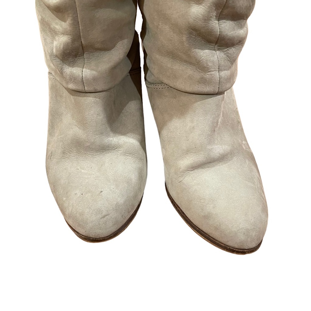 Aldo Women’s Gray Slouchy Round Toe Cone Heel Boots Size 8.5 - Picture 4 of 7